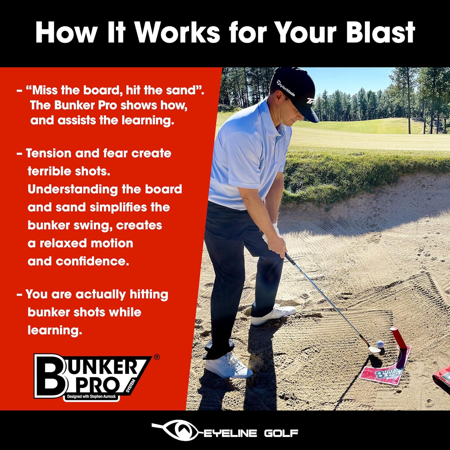 eyeline-golf-bunker-pro-system-bunker-trainingshilfe-mit-poly-carbonat-basis-und image 3