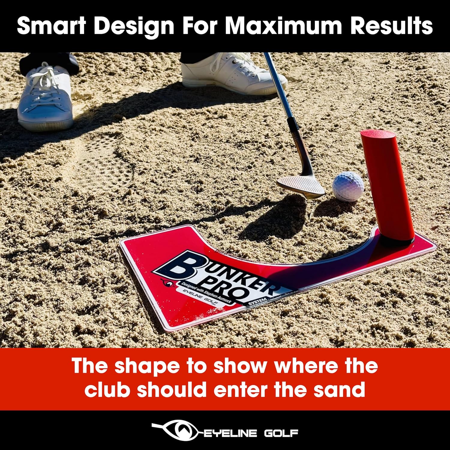 eyeline-golf-bunker-pro-system-bunker-trainingshilfe-mit-poly-carbonat-basis-und image 4