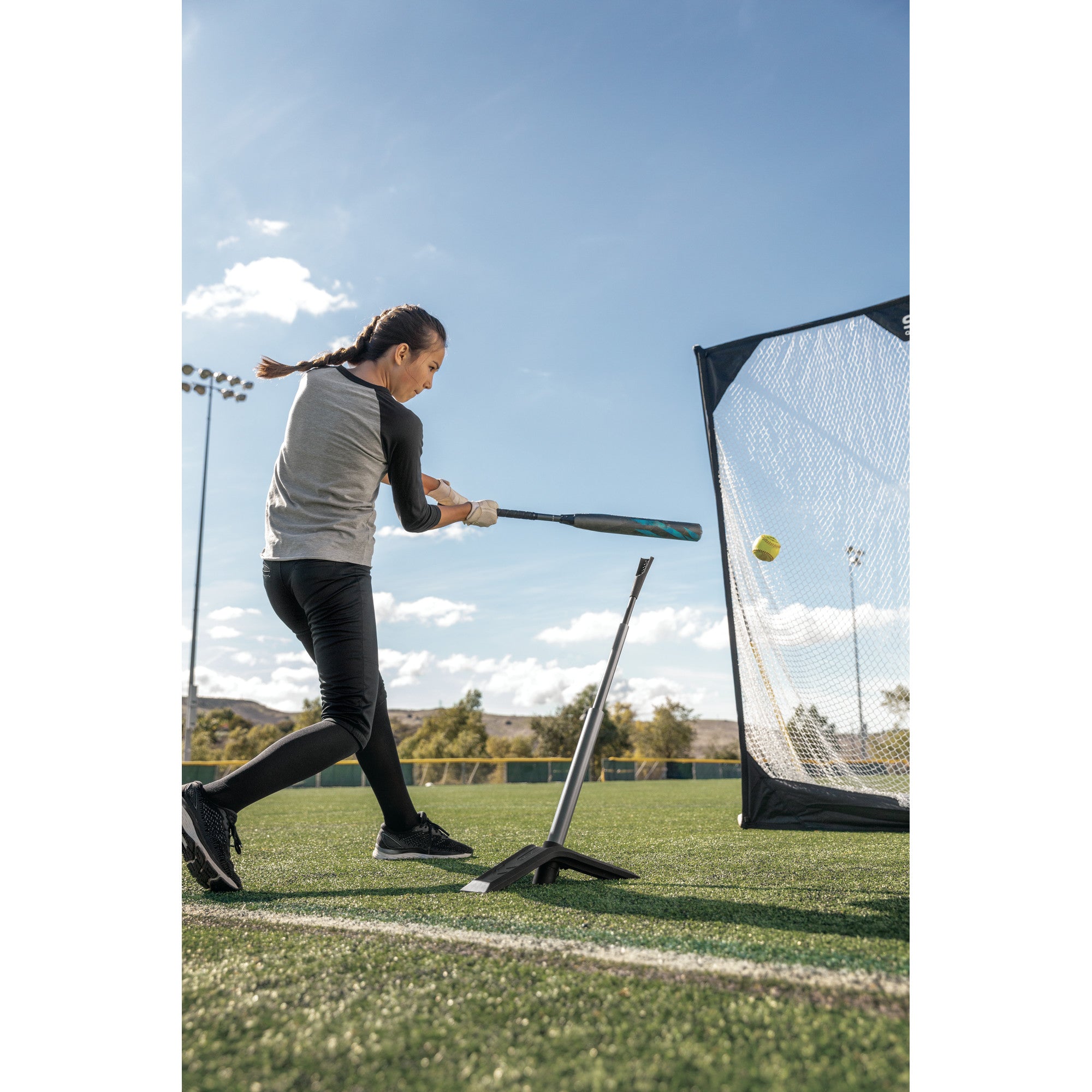 sklz-launch-tee-elite-verstellbarer-baseball-softball-schlagtee-mit-flexibler-te image 6
