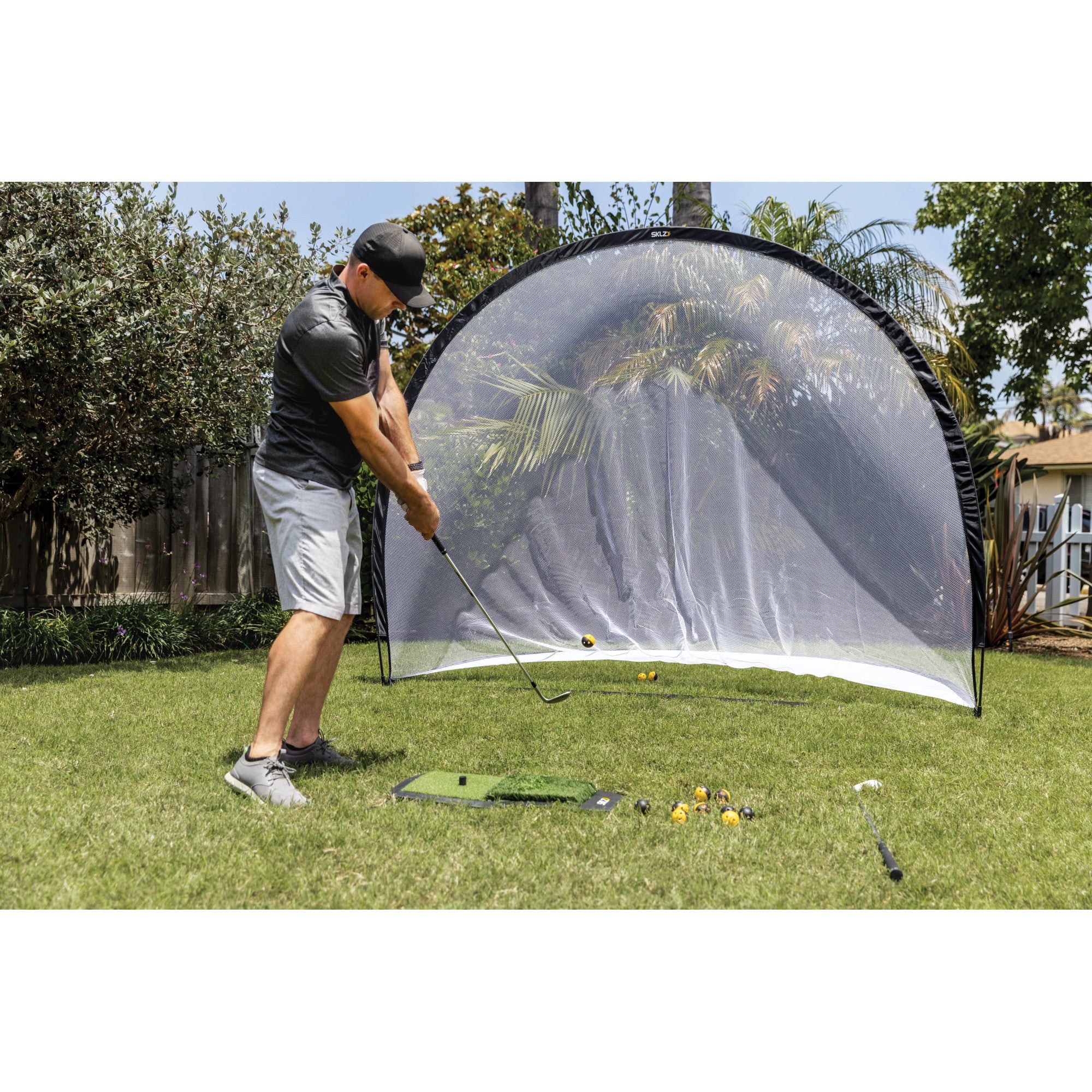 sklz-home-driving-range-kit-golf-bungsnetz-set-mit-impact-b-llen-launch-pad-und- image 7