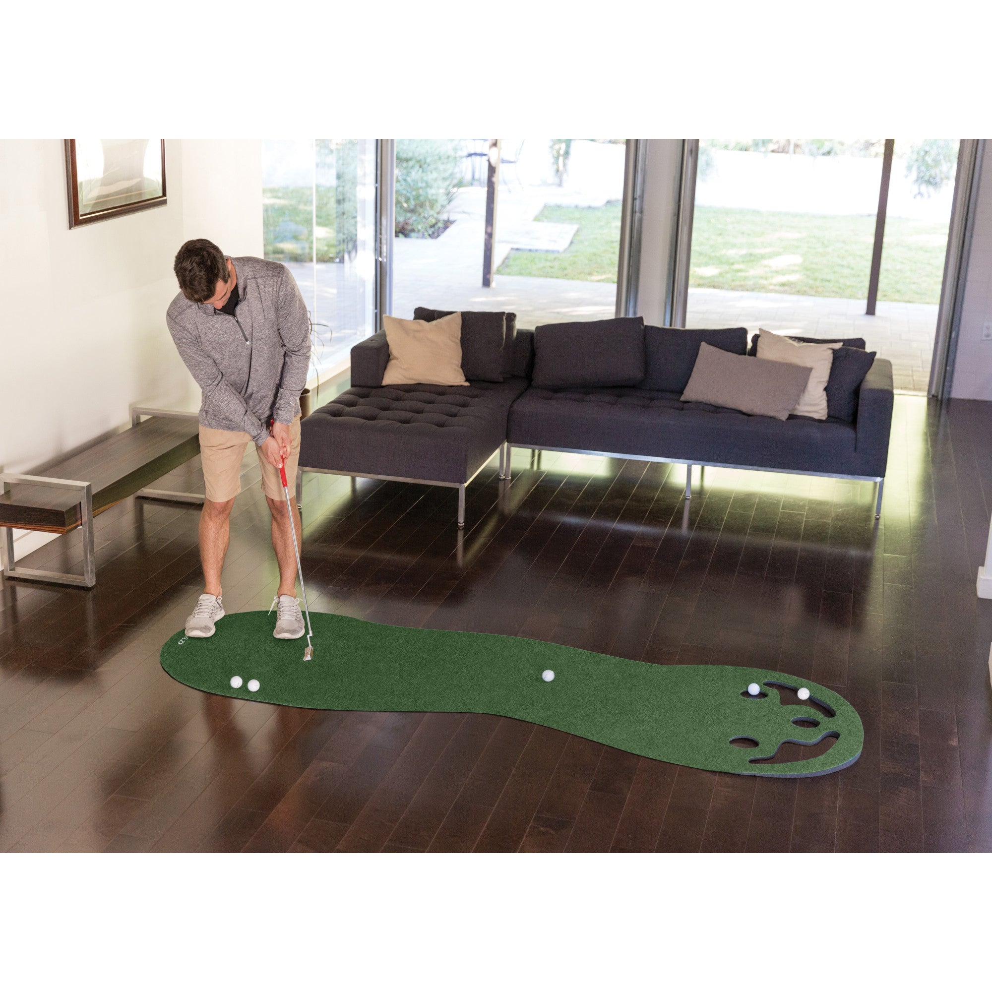 sklz-putting-green-tragbare-trainingsmatte-mit-true-roll-oberfl-che-3-l-chern-un image 7