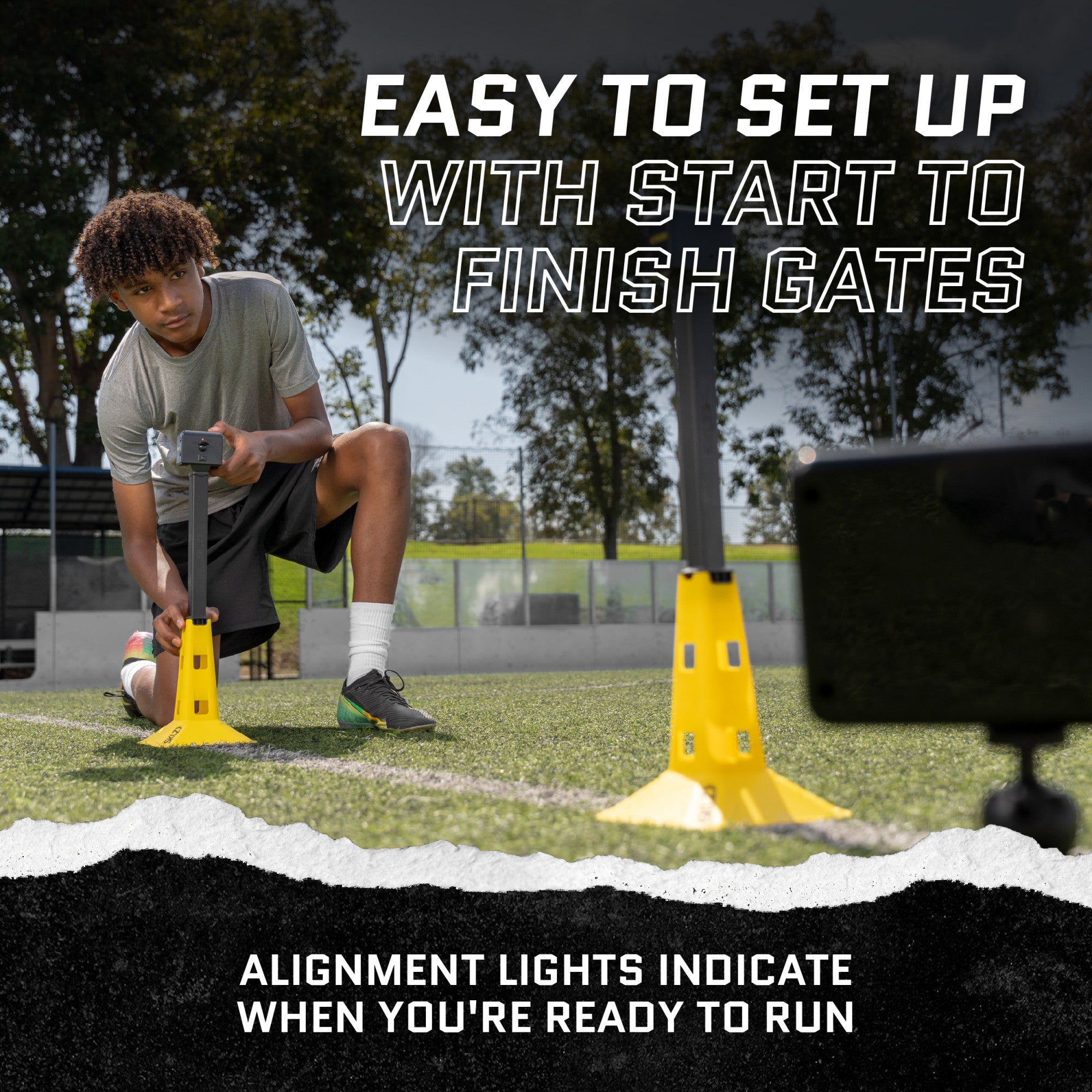 sklz-speed-gates-pro-funkgesteuertes-sprint-zeitsystem-mit-vier-sensoren-und-led image 3