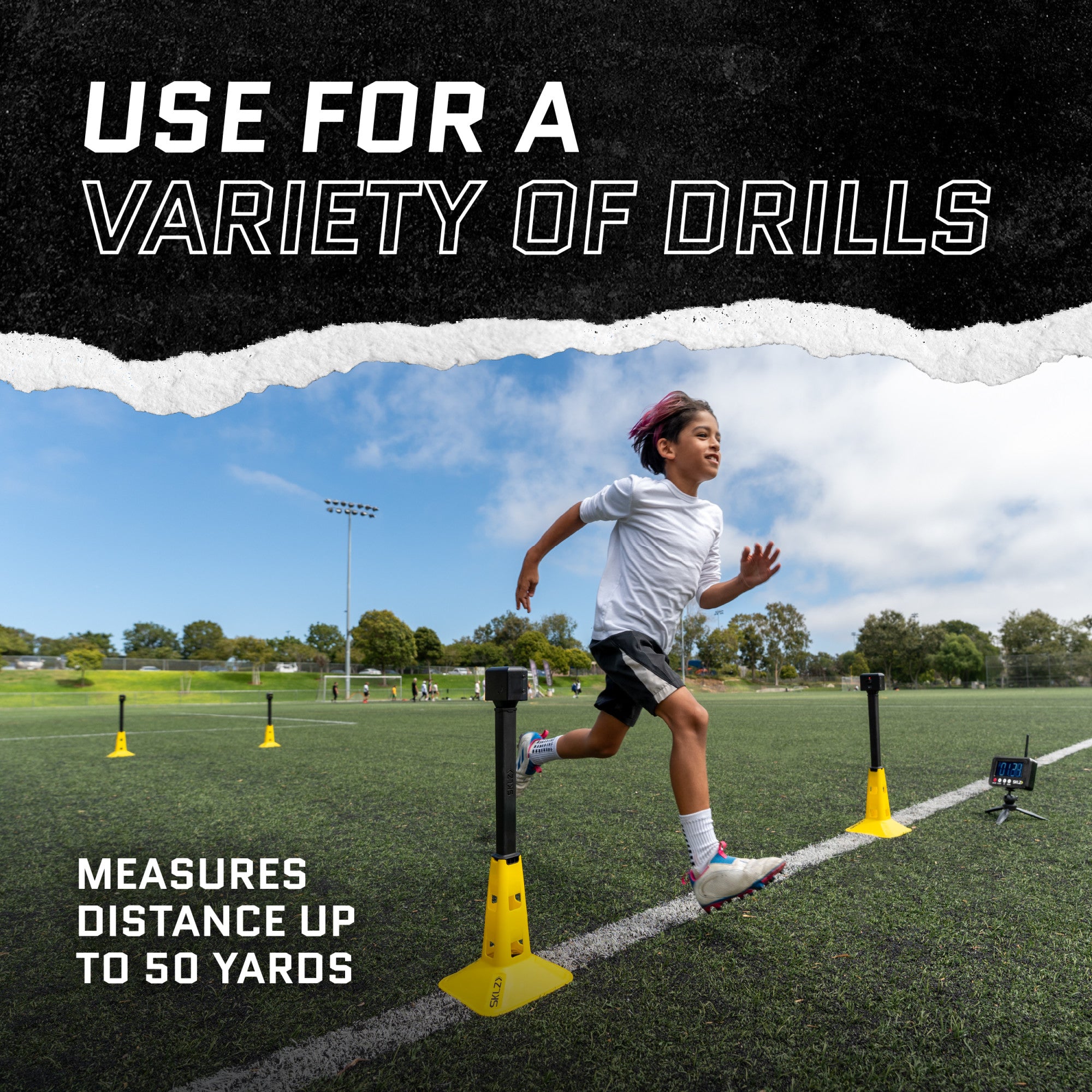 sklz-speed-gates-pro-funkgesteuertes-sprint-zeitsystem-mit-vier-sensoren-und-led image 5