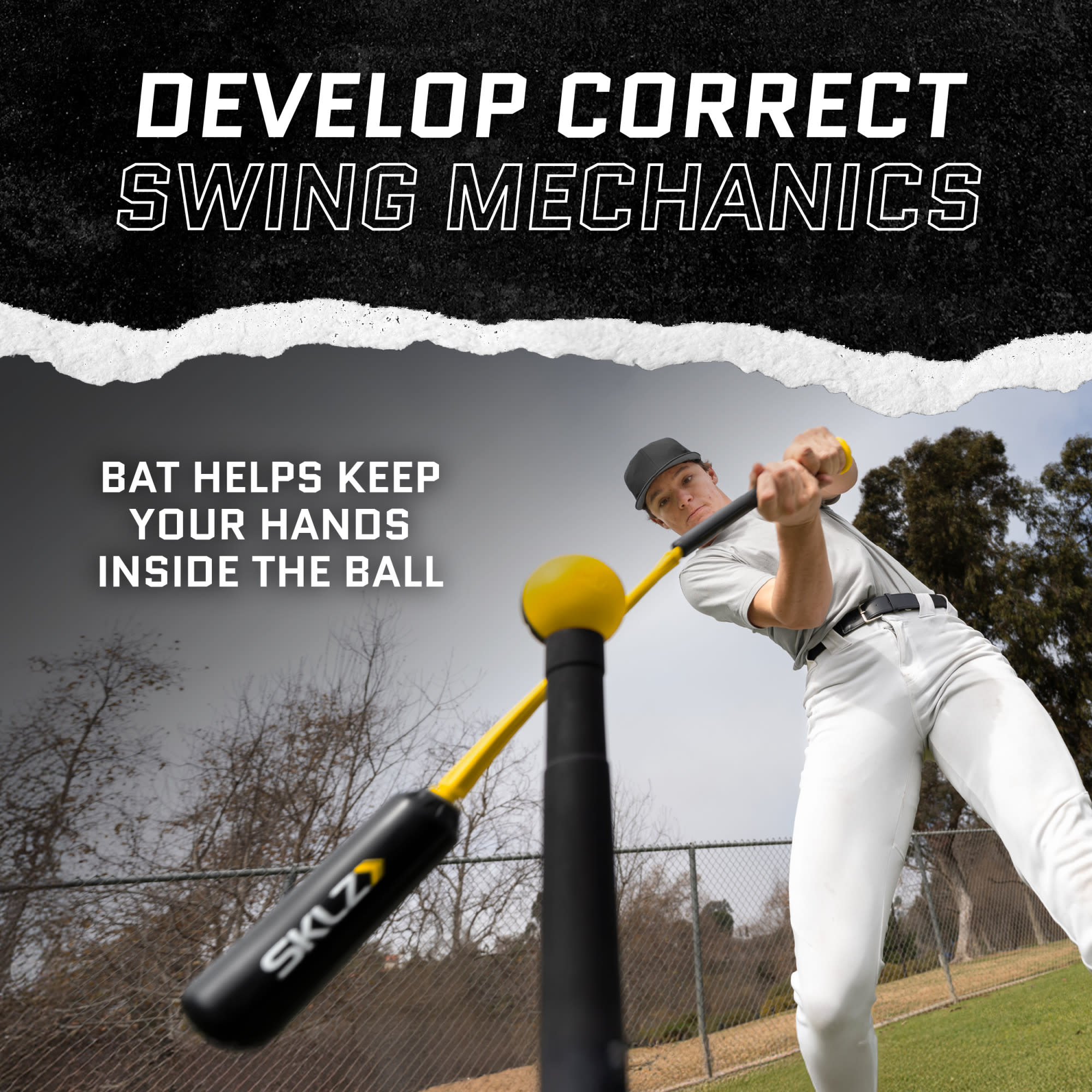 sklz-quick-pop-bat-baseball-softball-schwingtrainer-mit-silberschacht-und-peitsc image 2