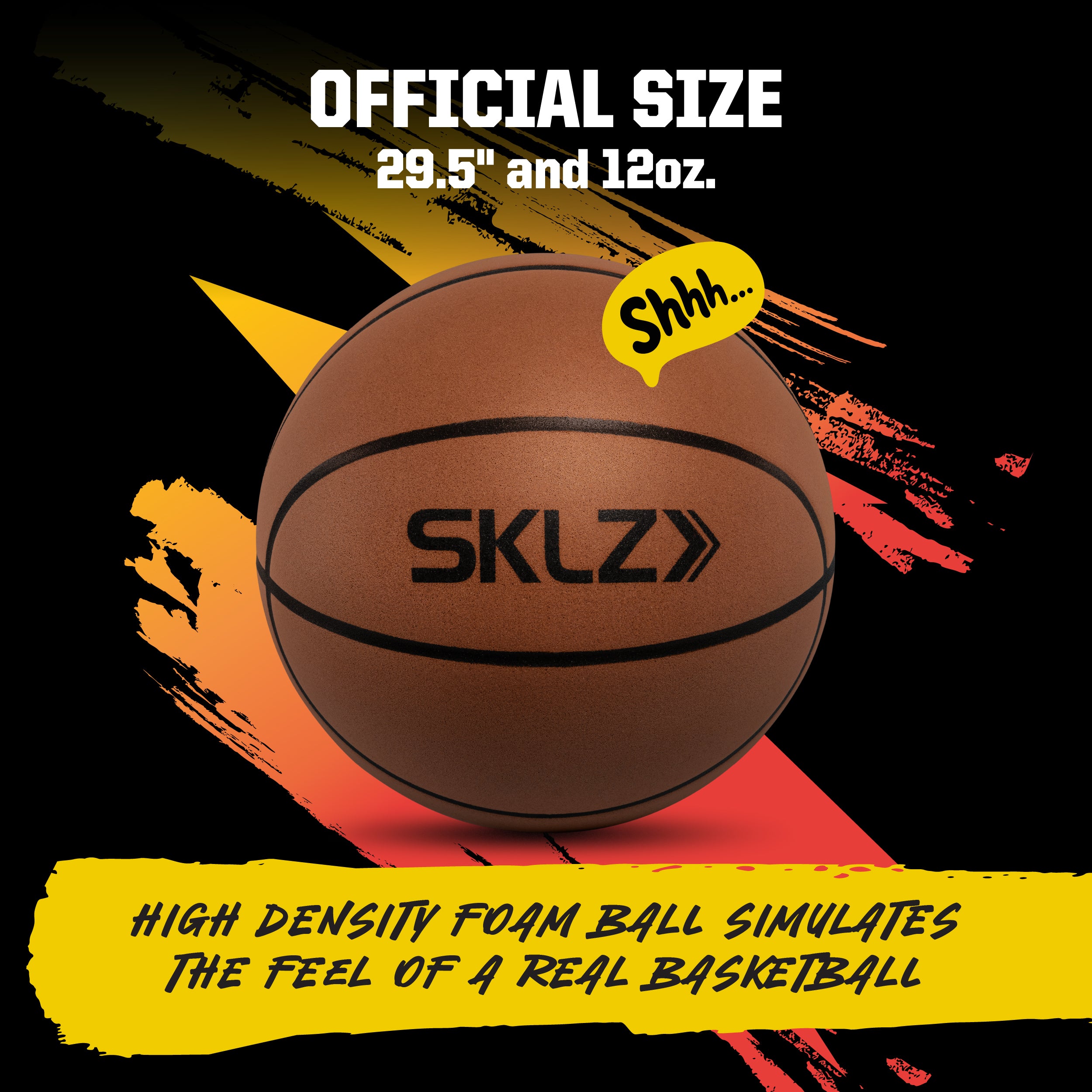 sklz-bashhhketball-leiser-indoor-basketball-aus-polyurethan-schaum-mit-high-dens image 6