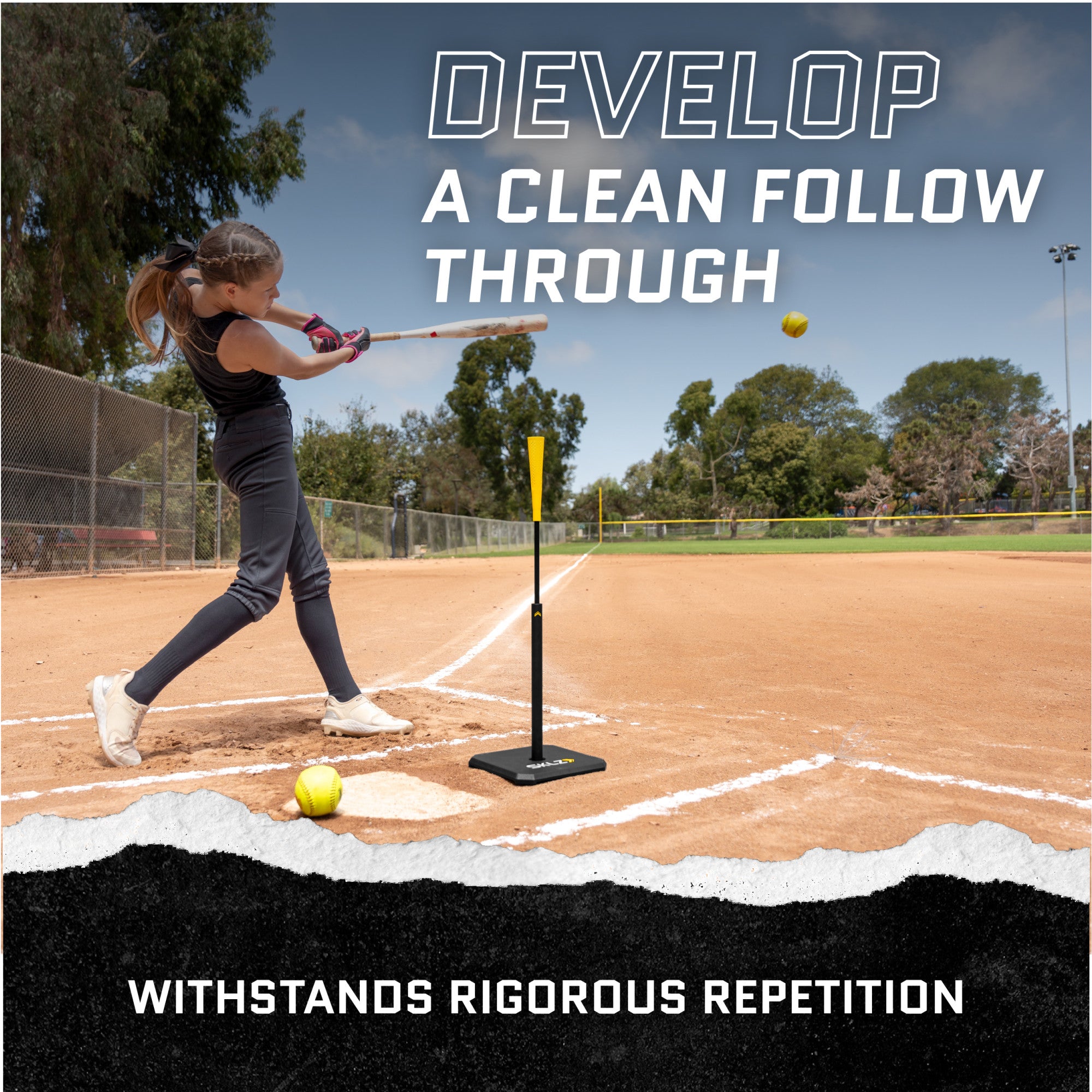 sklz-core-batting-tee-baseball-softball-schlagtee-mit-flexibler-top-abdeckung-24 image 4