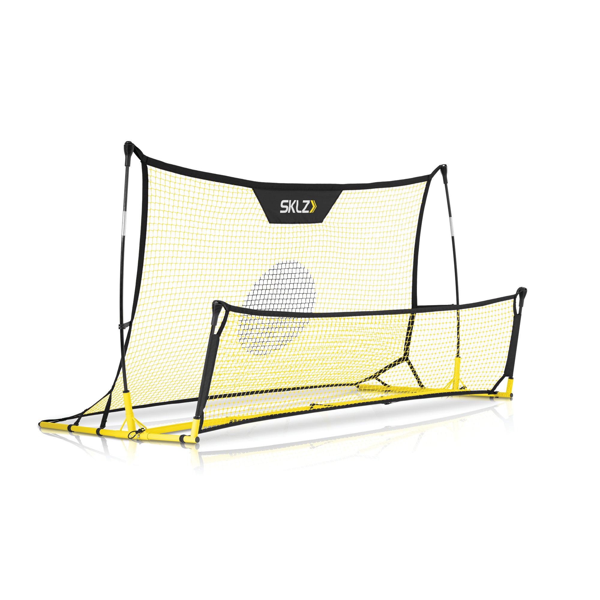 sklz-quickster-soccer-trainer-fu-ball-rebounder-mit-true-roll-netz-f-r-pass-und- image 1