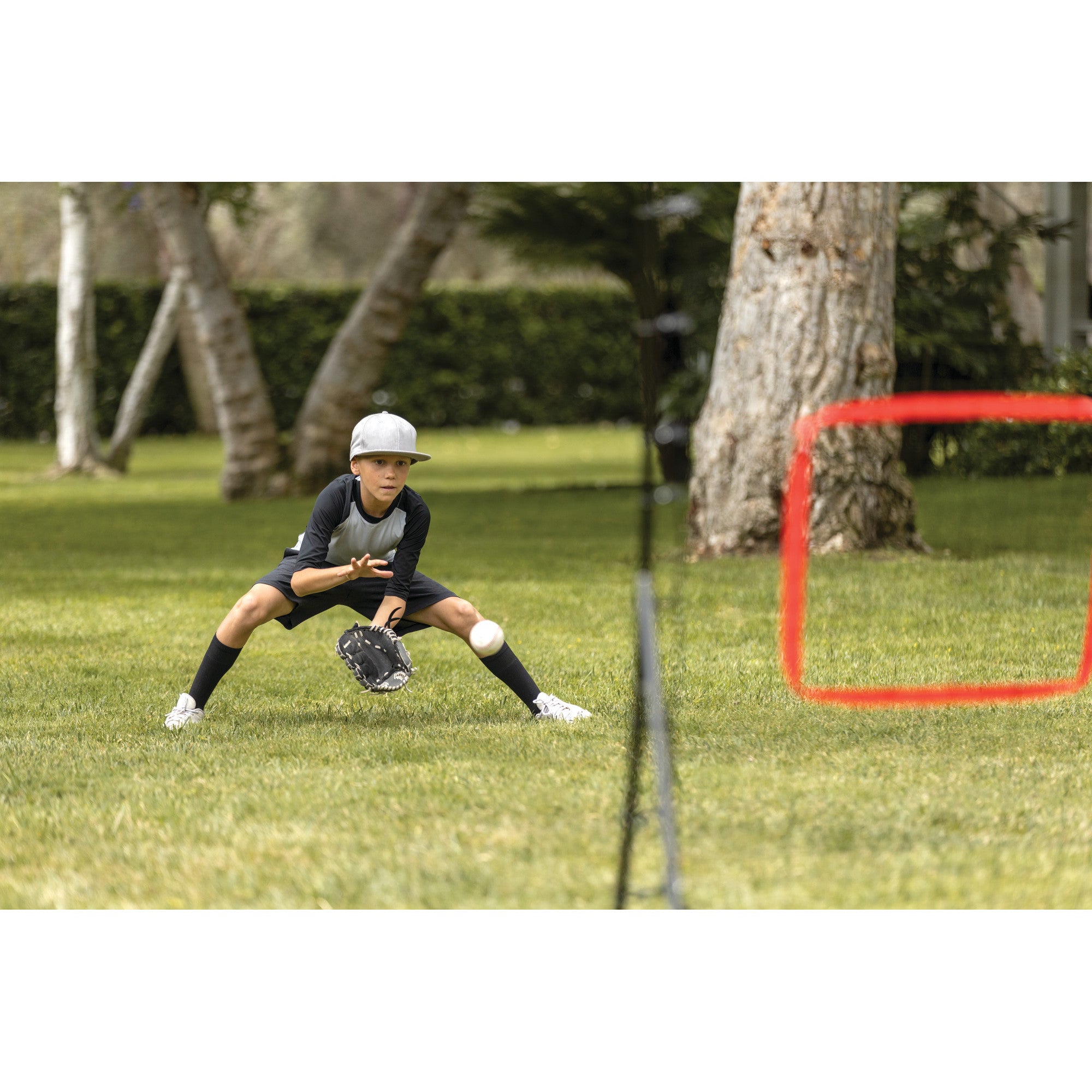 sklz-pitchback-youth-baseball-softball-reboundernetz-mit-strike-zone-ziel-f-r-wu image 5