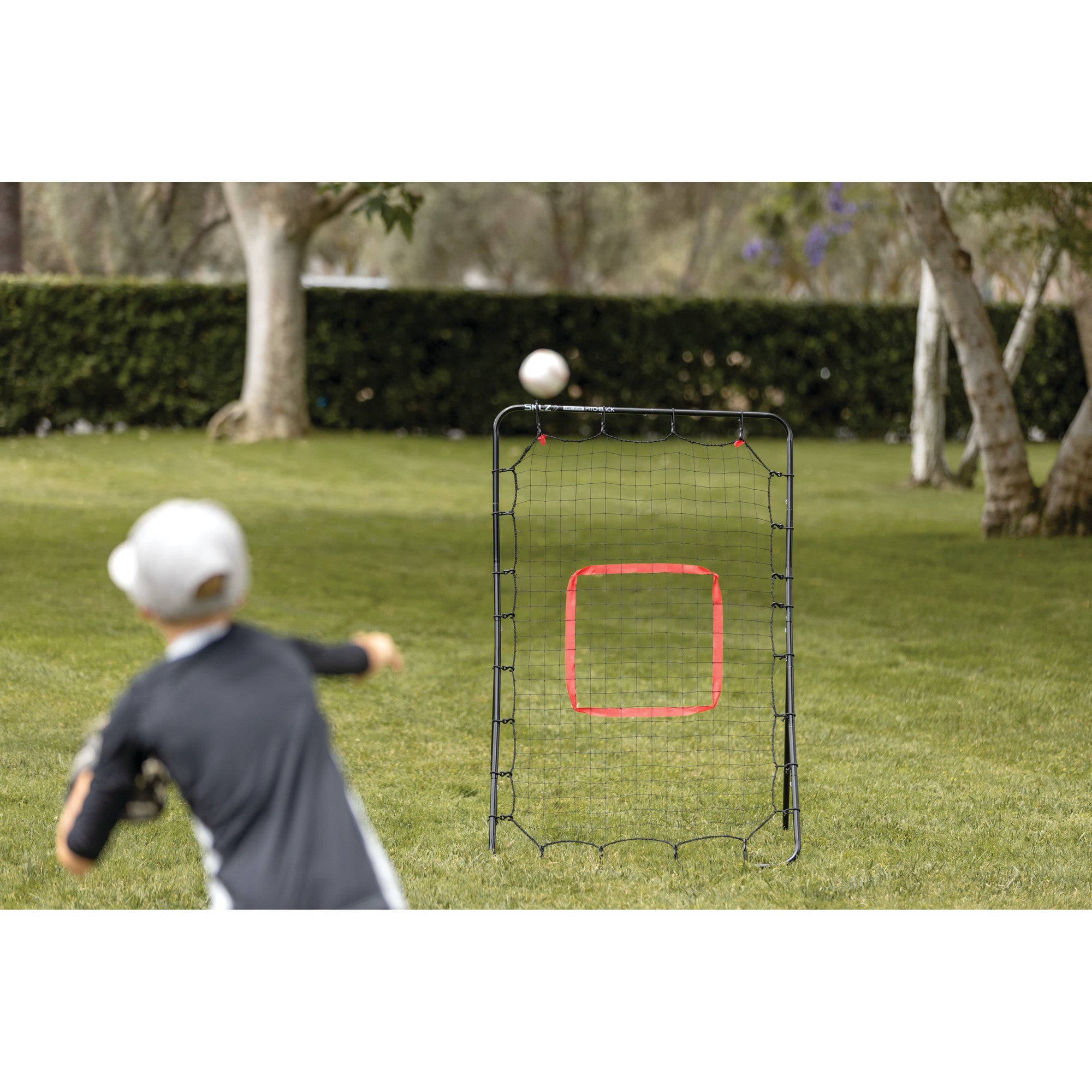 sklz-pitchback-youth-baseball-softball-reboundernetz-mit-strike-zone-ziel-f-r-wu image 4