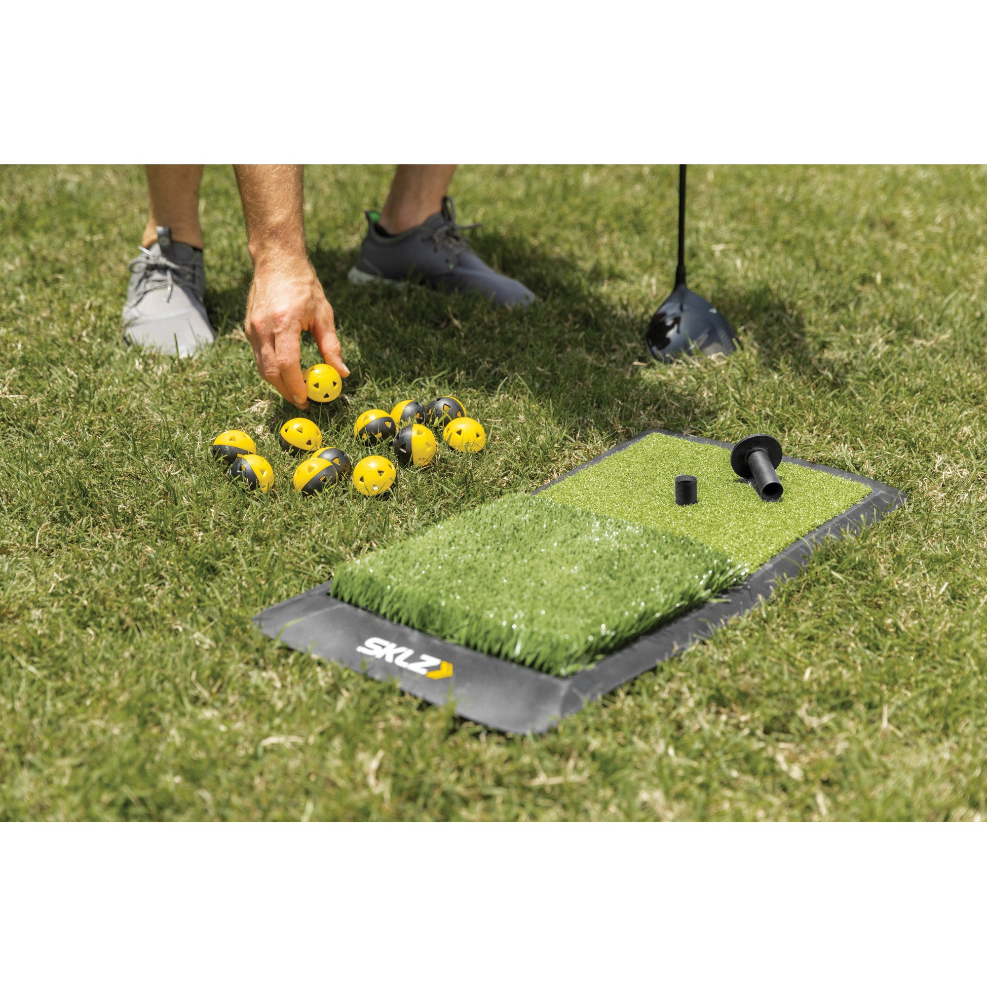 sklz-home-driving-range-kit-golf-bungsnetz-set-mit-impact-b-llen-launch-pad-und- image 5